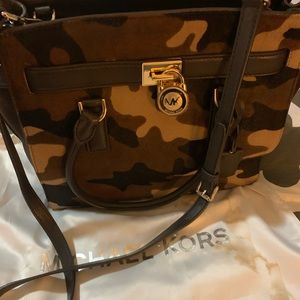 Michael Kore Hamilton- Camo & brown leather